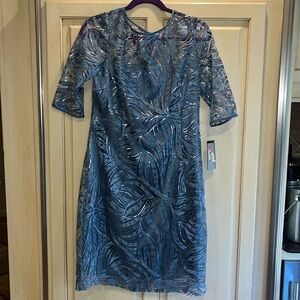 Tahari periwinkle dress nwt